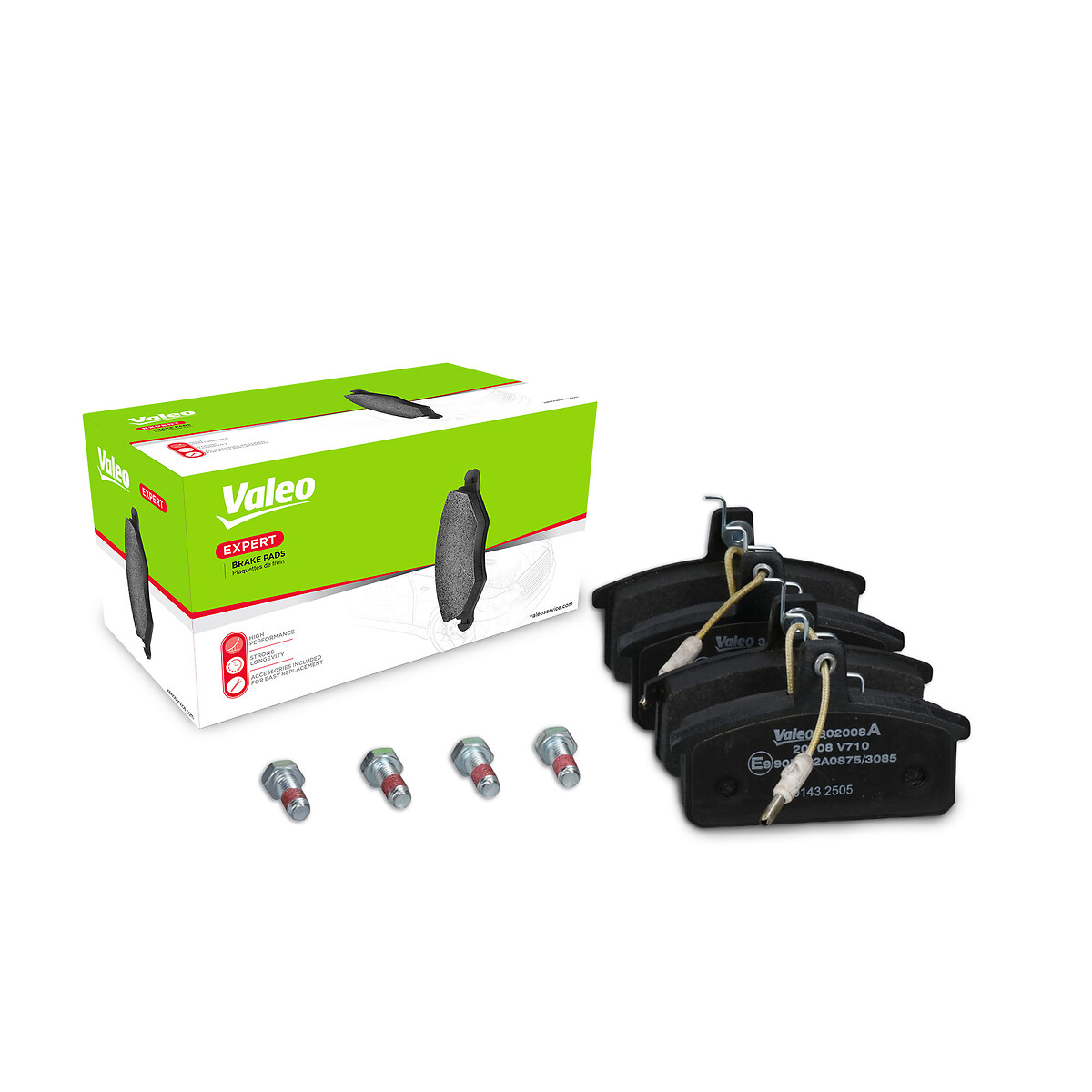 Jeu de 4 plaquettes de frein VALEO ref. 302008A